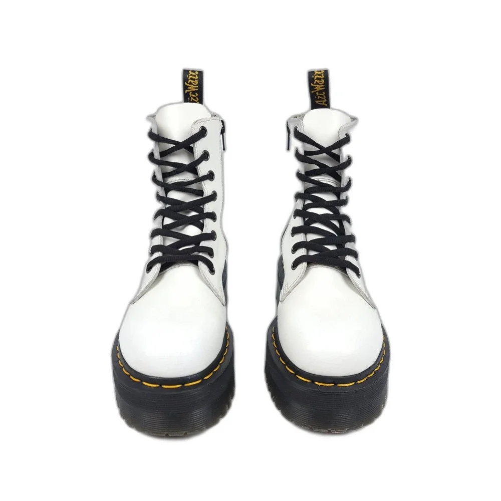 Dr. Martens Jadon Platform White Patent Leather Combat Boots Womens 6 90s Grunge
